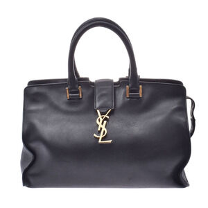 SAINT LAURENT Cabas Black Calfskin Bag